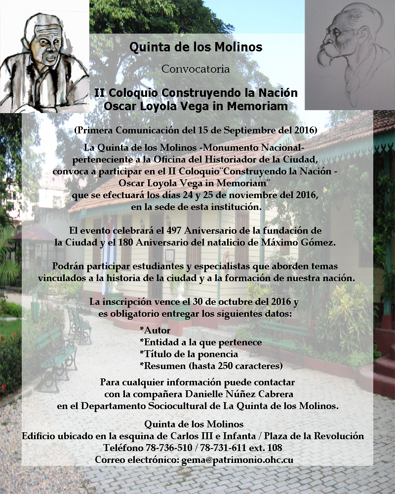Convocatoria del 2ndo Coloquio Construyendo la Nación